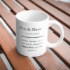 Mug avec une définition humoristique de l'expression "prise de masse"