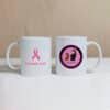 Mug Brigade Canine personnalisé aux couleurs d’Octobre Rose avec design policier et ruban rose
